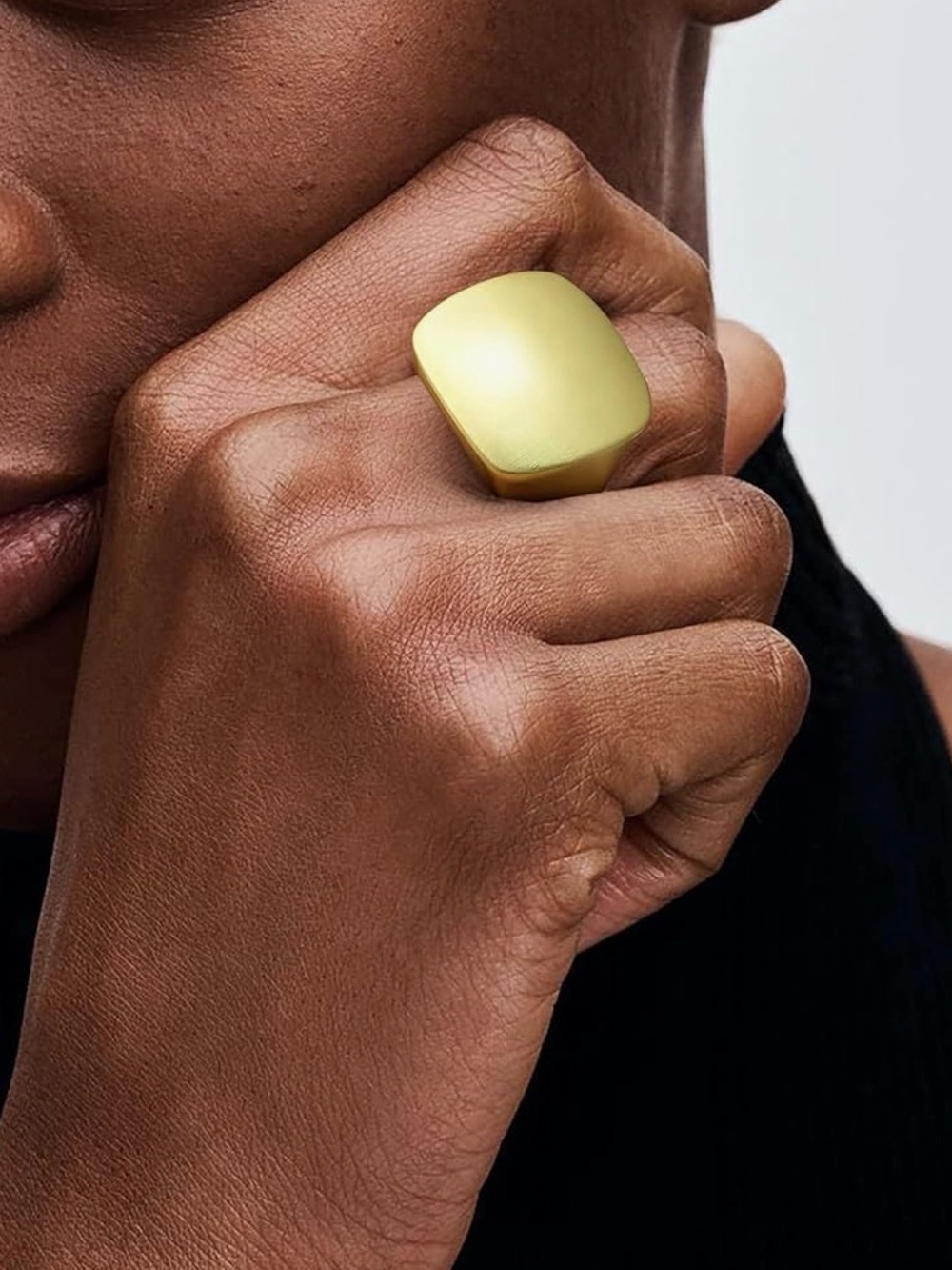 Matte Gold Square Statement Ring!